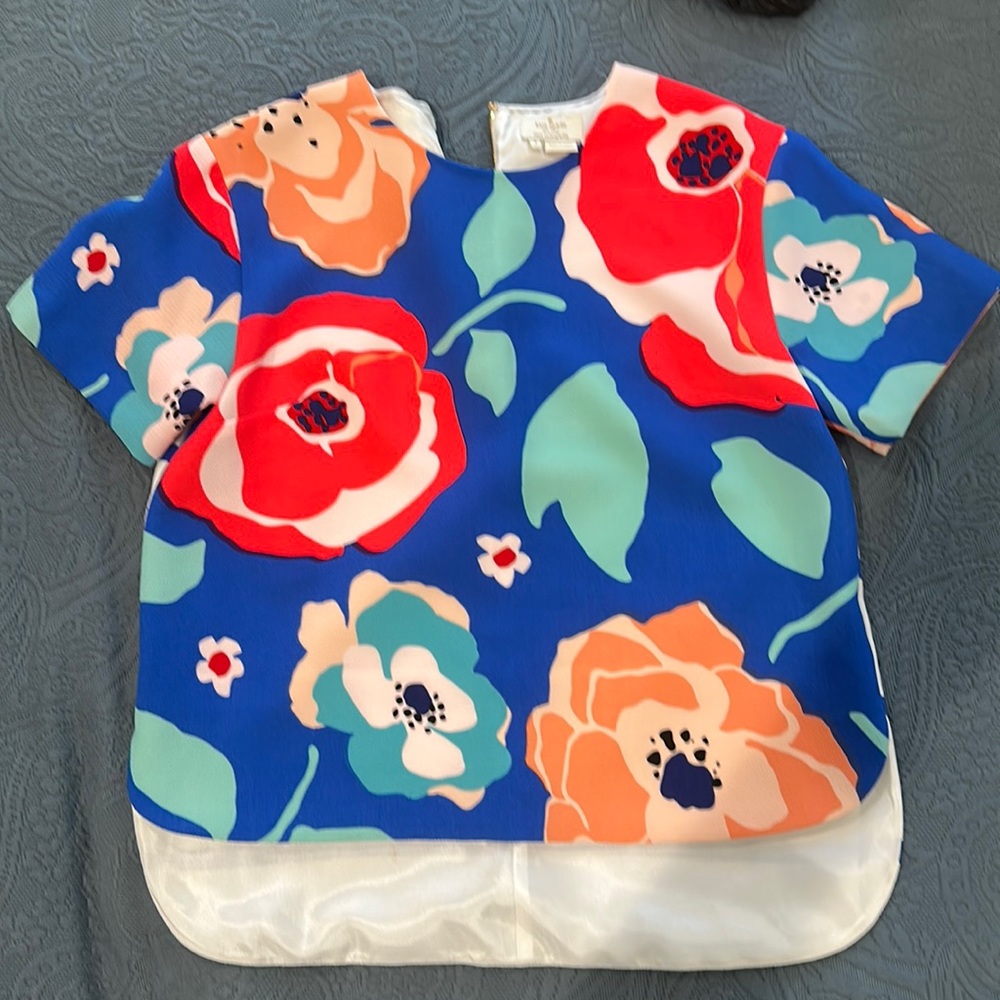 Kate Spade floral live colorfully top Size 4